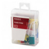 Кнопки-гвоздики Axent 4215-A цветные "флажки", 30 штук, пластиковый контейнер
