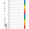 Цифровий індекс - розділювач А4, 1-10, кольоровий, з аркушом опису