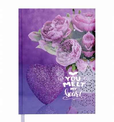 Ежедневник недатированный ROMANTIC, A5, фиолетовый