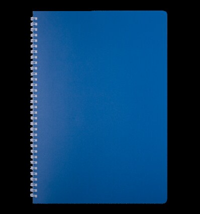 Зошит для нотаток CLASSIC, А4, 80 арк., клітинка, пласт. обкл., синій ( BM.2446-002 )