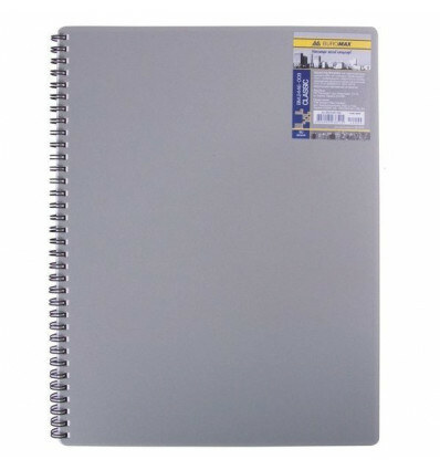 Тетрадь для записей CLASSIC, А4, 80 л., клетка, пласт. обл., серая ( BM.2446-009 )