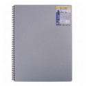Зошит для нотаток CLASSIC, А4, 80 арк., клітинка, пластикова обкладинка, сірий