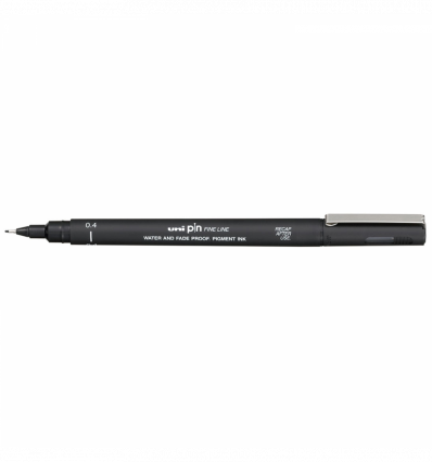 Лайнер PiN fine line, 0.4мм, пише чорним ( PIN04-200.Black )