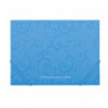 Папка на гумках BAROCCO, А4, на гумках, матовий непрозор.пластик, блакитна