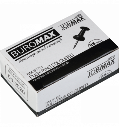 Кнопки-цвяшки кольорові, JOBMAX, 25 шт. в карт.коробці ( BM.5153 )