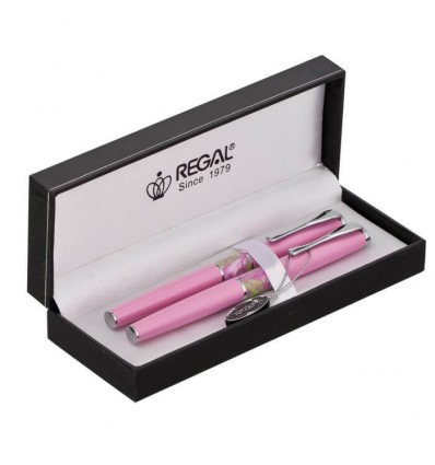 Комплект з пір'яний ручки і ручки-роллера в подарунковому футлярі Regal (R82210.L.RF)