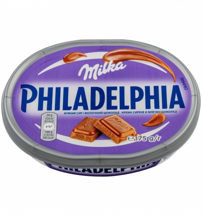 Сыр Philadelphia мягкий c молочным шоколадом Milka 22% 175г