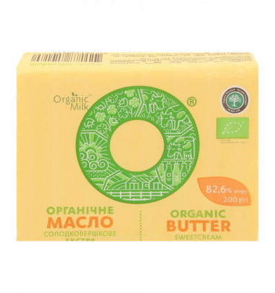 Масло Organic Milk солодковершкове органічне 82,6% 200г