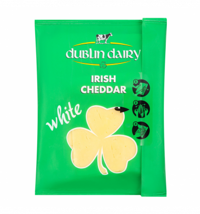 Сыр Dublin Dairy Irish cheddar white нарезной 48% 150г