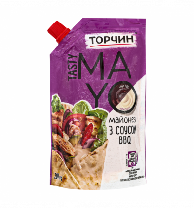 Майонез ТОРЧИН® Tasty Mayo с соусом барбекю 200г