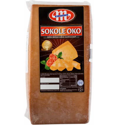 Сыр Mlekovita Sokole Oko твердый сычужный 26% весовой