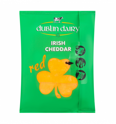 Сир Dublin Dairy Irish cheddar red нарізний 48% 150г