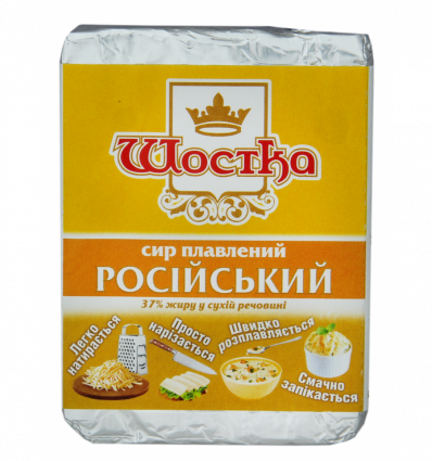 Сир плавлений Шостка Російський 37% 90г