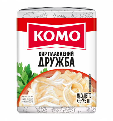 Сир плавлений Комо Дружба 55% 75г