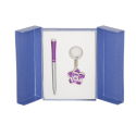 Набір подарунковий Rose: ручка кулькова + брелок, фіолетовий
