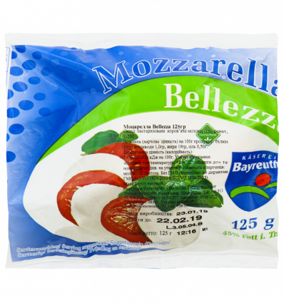 Сир Bellezza Моцарелла м`який 45% 125г