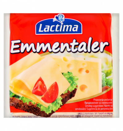 Сир Lactima Emmentaler плав порційний 36,2% 16,25г*8ш 130г