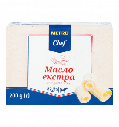 Масло Metro Chef Экстра сладкосливочное 82,5% 200г