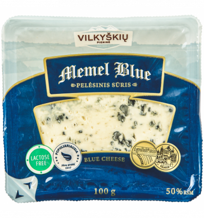 Сыр полутвердый Vilkyskiu Memel Blue с плесенью 100г