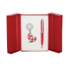 Набір подарунковий Heart: ручка кулькова + брелок, червоний