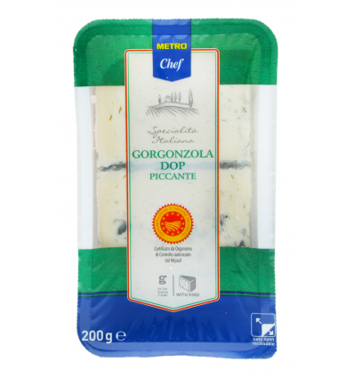 Сыр Metro Chef Gorgonzola DOP Piccante 56% 200г