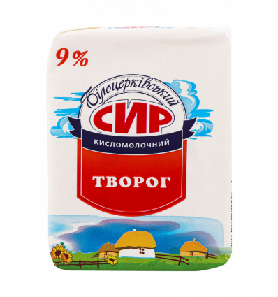 Сир кисломолочний Білоцерківський 9% 200г