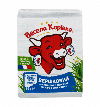 Сир плавлений Весела Корівка Вершковий з вітамінами 46% 90г