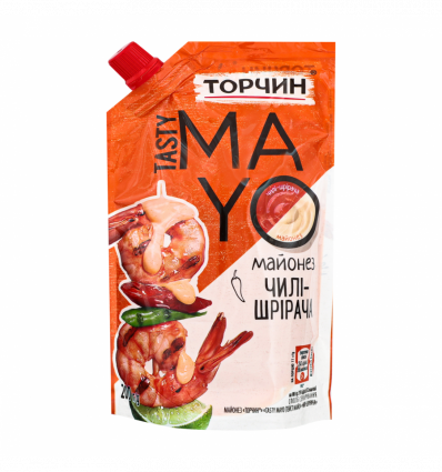 Майонез ТОРЧИН Tasty Mayo чилі-шрірача 200г