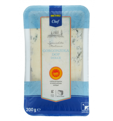 Сир Metro Chef Gorgonzola DOP Dolce 56% 200г