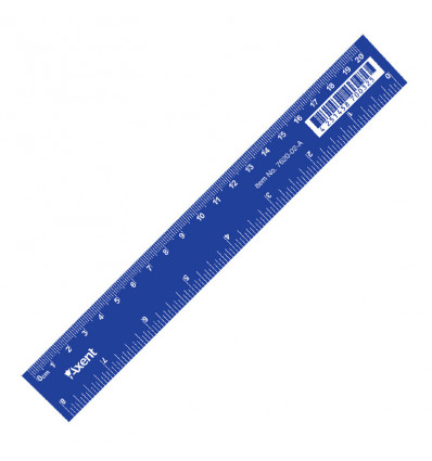 Линейка пластиковая Axent 7620-02-A, 20 см, синяя
