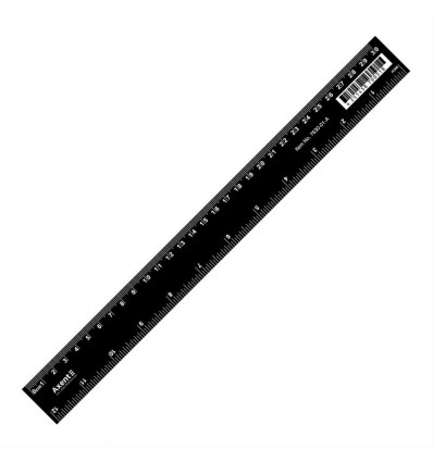 Лінійка пластикова Axent 7630-01-A, 30 см, чорна