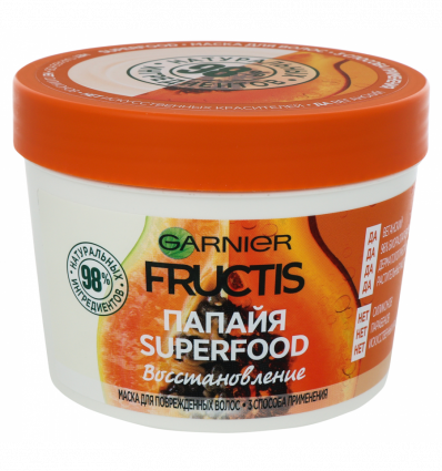 Маска для волос Garnier Fructis Super Food Папайя 390мл