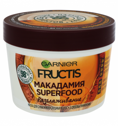 Маска для волосся Garnier Fructis Superfood Макадамія 390мл