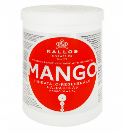 Маска для волосся Kallos Cosmetics Mango Зволожуюча 1л