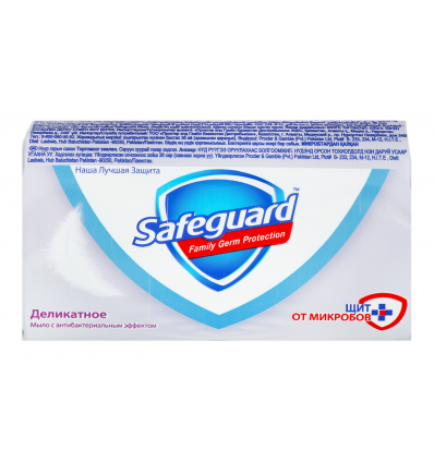 Мило туалетне Safeguard Делікатне з антибактеріальним ефектом 90г