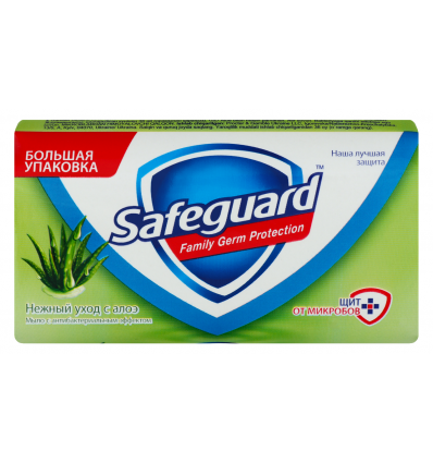 Мило туалетне Safeguard Ніжний догляд з Алое з антибактеріальним ефектом 125г