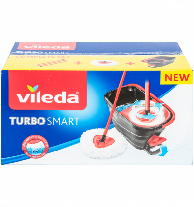 Набір для прибирання швабра + відро з віджимом Vileda Turbo Smart