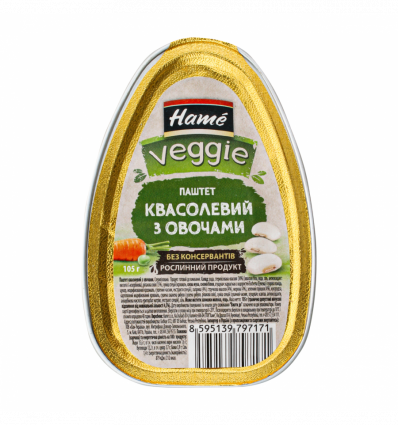 Паштет Hame Veggie фасолевый с овощами 105г