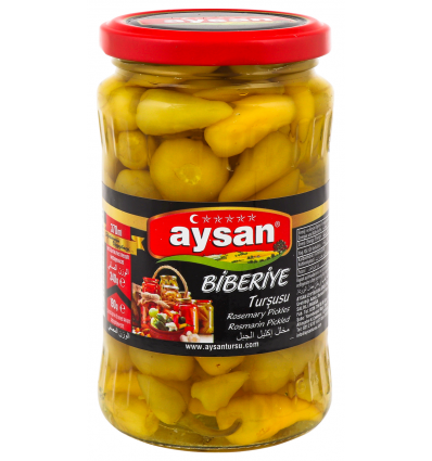 Перец Aysan Biberiye желтый острый маринованный 340г