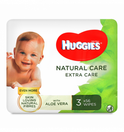 Салфетки влажные Huggies Natural Care детские 3уп*56шт 168шт