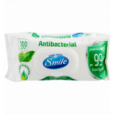 Салфетки влажные Smile Antibacterial с подорожником 100шт/уп