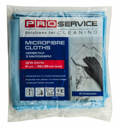 PRO Салфетки из микрофибры для стекла 5 шт (28шт / ящ)