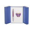 Набор подарочный Papillon: ручка шариковая + крючок для сумки, фиолетовый
