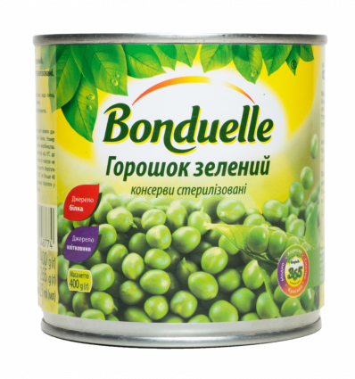 Горошек Bonduelle зеленый консервированный 400г
