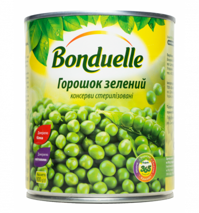 Горошок Bonduelle зелений консервований 800г