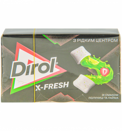 Гумка жувальна Dirol Х-Fresh зі смаком полуниці та лайма 19.8г