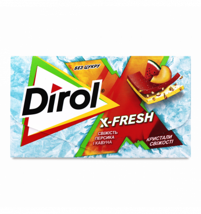 Жевательная резинка Dirol X-Fresh Свежесть персика и арбуза 13,5гр