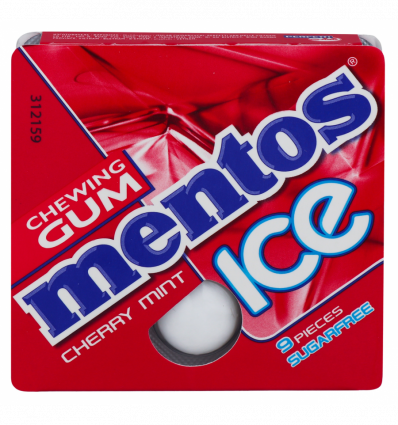 Жувальна гумка Mentos Ice зі смаком вишні та м`яти 12,9г