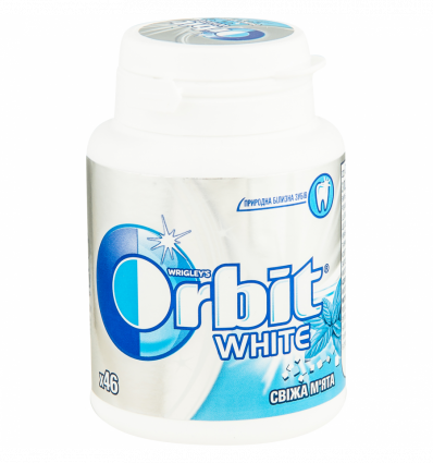 Резинка жевательная без сахара Свежая мята White Orbit 64г
