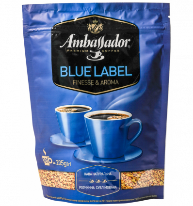 Кава Ambassador Blue Label розчинна сублімована 205г